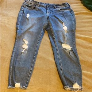 Silver suki skinny crop jeans size 14